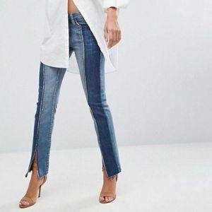 BlankNYC 2 Tone Denim w/ Ankle Slits Size 28